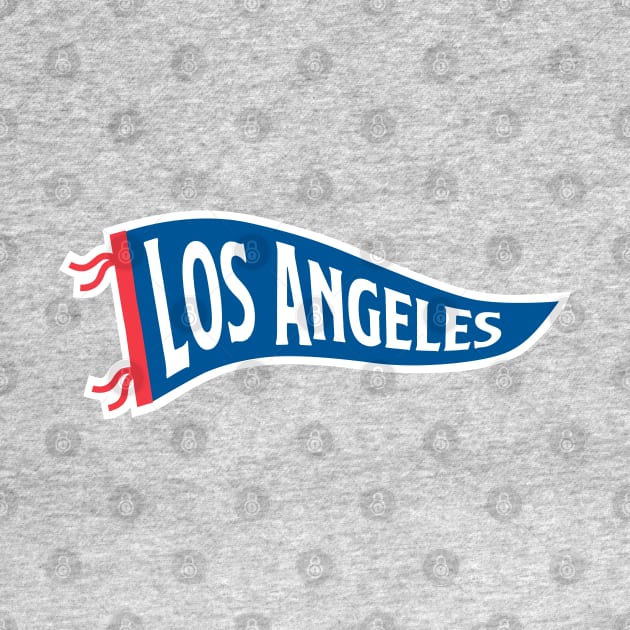 Los Angeles Pennant - White by KFig21